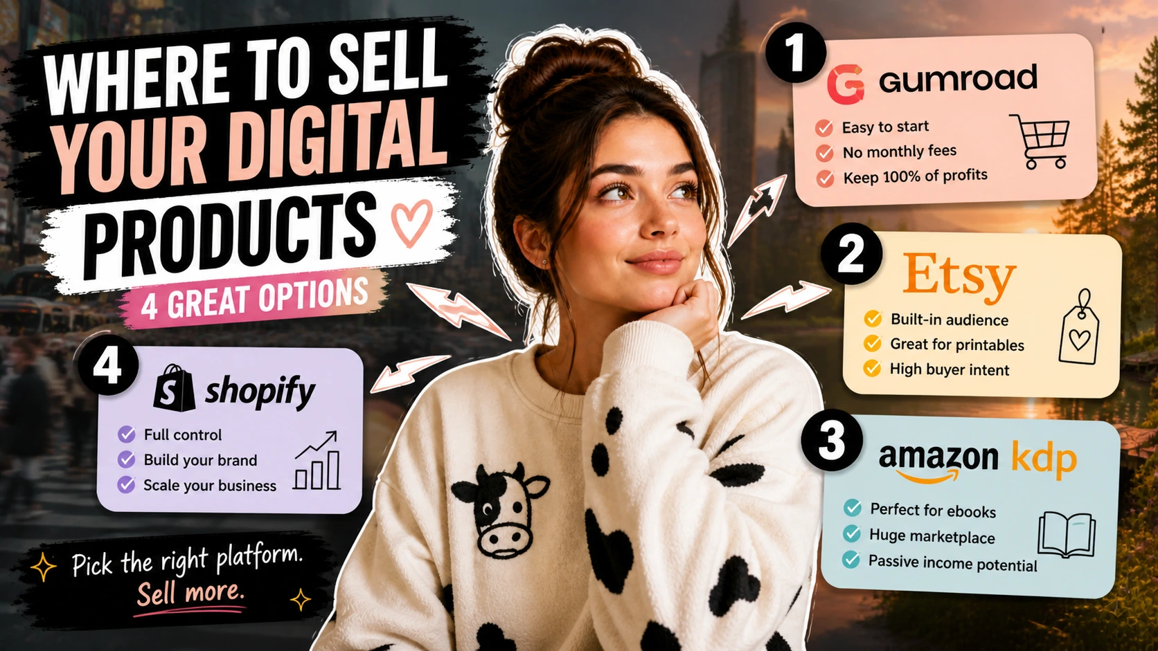 Where to Sell Your Digital Products: Gumroad, Etsy, Amazon KDP, and More