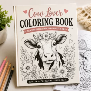 Cow Lover Coloring Book (Printable PDF)